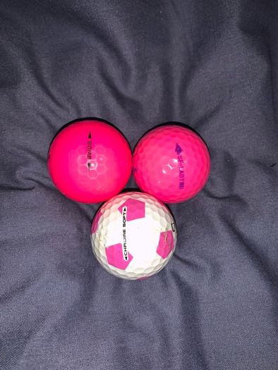 Pink golf balls (3)