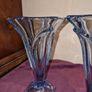 Pair of Antique Art Deco Czech Stolzle/Hermanova Hut Glass vases Image 5