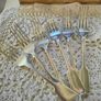 Vintage Plated Pastry Forks Image 2