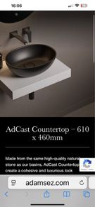 White adcast worktop