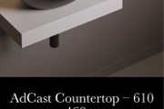 White adcast worktop