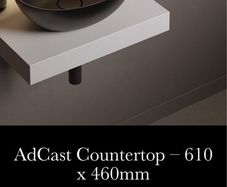 White adcast worktop