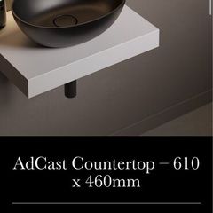 White adcast worktop