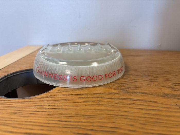 Guinness vintage ashtray glass
