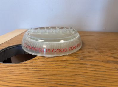 Guinness vintage ashtray glass