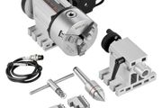 Dividing Head, K11-100mm 3-Jaw Chuck, CNC Router Milling Machine Rotational Axis 4th Axis A Axis Indexing Head, 66 mm(2.6")/65 mm Center Height MT2 Tailstock 6:1 Gear Ratio, Universal for Engraving