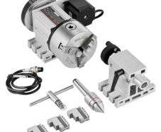 Dividing Head, K11-100mm 3-Jaw Chuck, CNC Router Milling Machine Rotational Axis 4th Axis A Axis Indexing Head, 66 mm(2.6")/65 mm Center Height MT2 Tailstock 6:1 Gear Ratio, Universal for Engraving