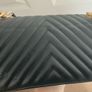 Black quilted flap shoulder bag with gold hardware Image 9