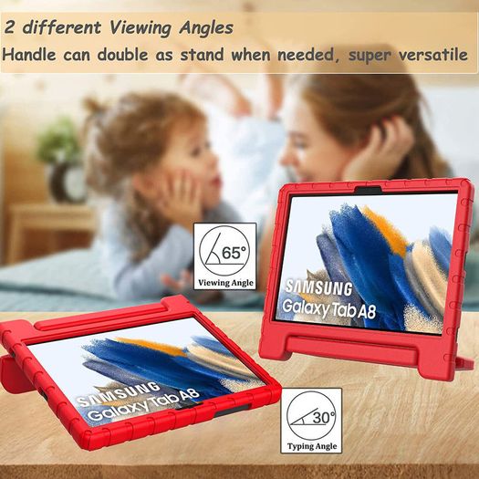 For Samsung Galaxy Tab A8 10.5 2021 Case Kids Shockproof Tablet Smart Cover EVA New Red - FHT14SMTK1