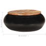 Coffee Table Black 68x68x30 cm Solid Reclaimed Wood Image 5