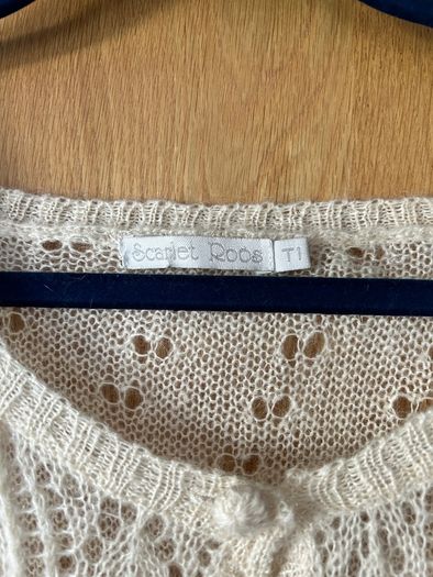 Crochet Mohair mini dress tunic size women 6-10 UK