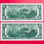 United States  ( Usa )   2 Dollars   Two Notes  Consecutive 2009   LETTER  ( A )  Boston  ( Uncirculated ) . Image 2