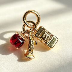 Pandora New York Icons Triple Dangle Gold Charm   New