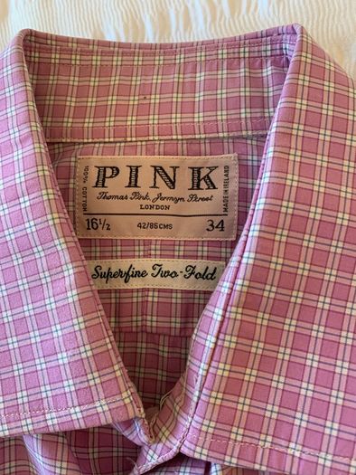 2 x check long-sleeved shirts (L)
