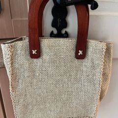 Hessian Bag With Wooden Handles