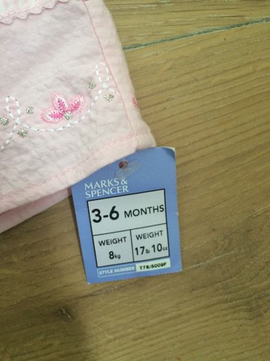 New M&S Pink Dress age 3-6months