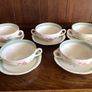 Alfred Meakin 1950s Harvest Bouquet 5 Soup bowls and saucers Coupes Image 3
