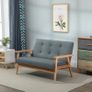 2 Seater Sofa with Armrests and Wood Legs Image 8