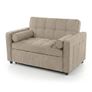 Small Beige Sofa Bed  Only 118cm Wide Image 2