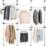 Heavy Duty Clothes Rack, 4 Poles 6 Bars Telescopic Coat Hanger Wardrobe Organiser, Hanging Rail, Garment Rack, Stainless Steel Poles and Bars, 60kg Loading per Horizontal Bar, Height Adjustable Image 2