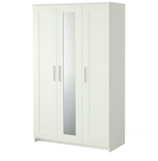IKEA BRIMNES wardrobe with 3 doors (White with mirror)