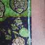 Green floral plant flora scarf shawl breathable cotton 16 inches x 16 inches in excellent condition with no issues FREE STANDARD POSTAGE INCLUDED Image 4