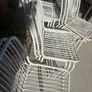 x11 Stackable White Metal Garden Outdoor Chairs Image 5