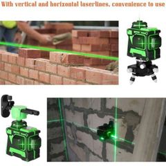 New Laser Level 12 Lines 3D Level Self-Leveling 360 Horizontal And Vertical Cross Super Powerful Green Laser Level