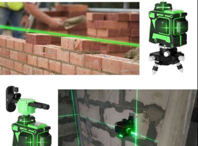 New Laser Level 12 Lines 3D Level Self-Leveling 360 Horizontal And Vertical Cross Super Powerful Green Laser Level