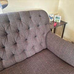 2/2.5 seater Button Harris Tweed couch/sofa