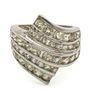 Vintage 925 Sterling Silver & Champagne CZ Cluster Ring Image 4
