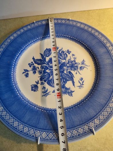 Stunning Queens Blue Hanging Plate By May Gilliatt.