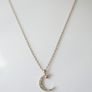 Vintage 925 Sterling Silver Moon and Star Pendant Necklace length 16" - 1,7g Image 3