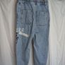 MNWKA Mishka NYC Graffiti Denim Jogger Jeans Let The World Burn Blue Tapered Size Small Y2K Image 3