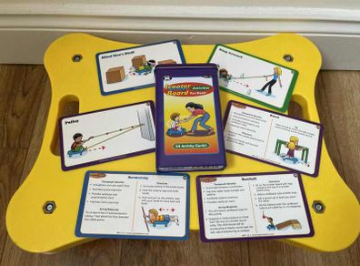 scooter board & cards (physio/occupational therapy)