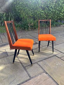 6 Wooden Midcentury Dining Chairs