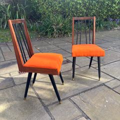 6 Wooden Midcentury Dining Chairs