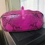Rare vintage dkny Purple Snake Print Bag Y2K McBling Satchel Image 4