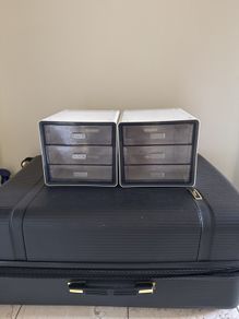 Set of 2 Desktop Storage Organisers + FREE Soap Dispenser & Brand New Notebook