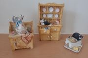 Vintage cat figures