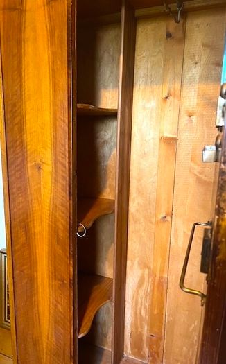 Mid-century art deco wooden wardrobe