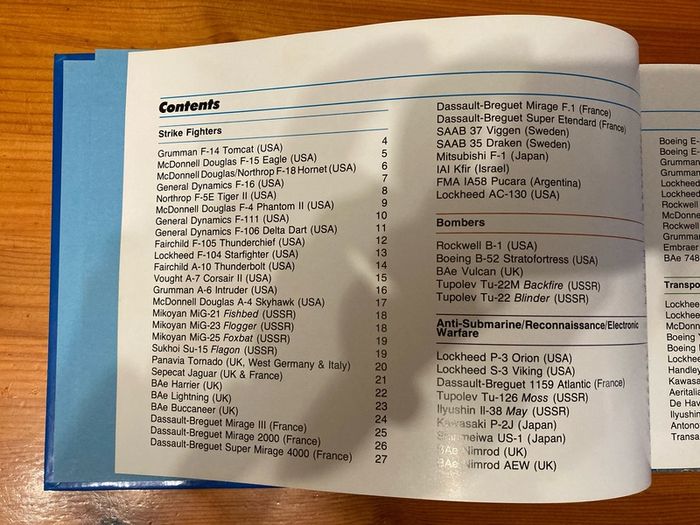 Military book:'Military Aircraft Of The World'