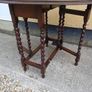 Antique Solid Oak Gateleg Drop Leaf Table Image 3