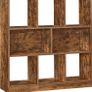 Bookcase 8 compartments whiteE bookshelf, room divider shelf, wooden stand shelf with open compartments, display case for living room, bedroom, children's room and office, 97.5 x 100 x 30 cm (W x H x D), White Image 5