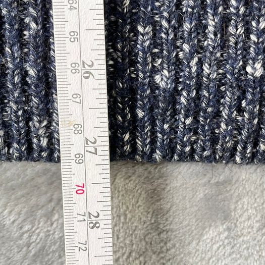 Curated Utility Stockholm Men's XL Navy Blue White Knitted Crew Neck Sweater
