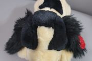 Keel Toys 10 Inch Black &amp; Cream Collie Plush Soft Toy Teddy Bear