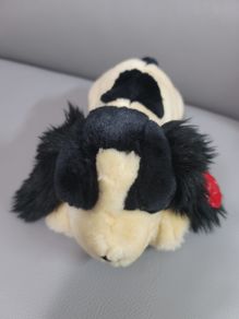 Keel Toys 10 Inch Black & Cream Collie Plush Soft Toy Teddy Bear