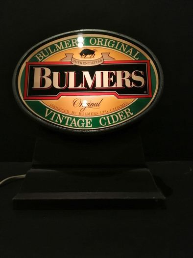 Vintage Bulmers Original Vintage Cider Pub Bar Top Counter Light up display advertising sign