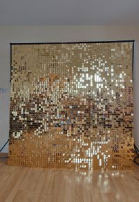 Party Shimmer Gold Backdrop 8x8 Rental