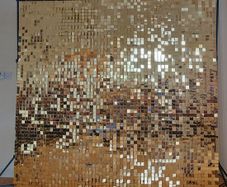 Party Shimmer Gold Backdrop 8x8 Rental